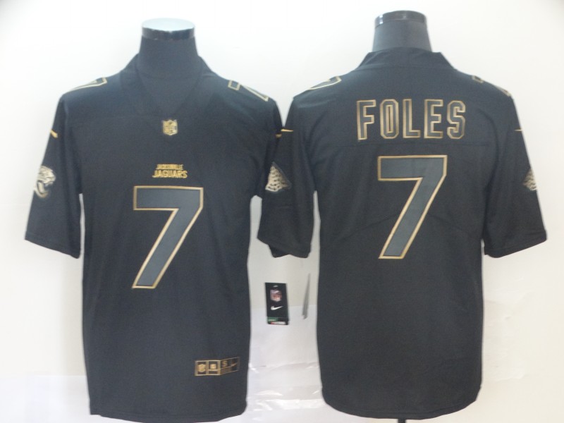 Men's Jacksonville Jaguars #7 Nick Foles Black Jersey